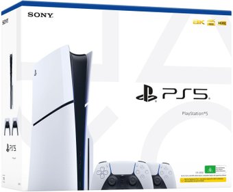 Sony PlayStation 5 Slim CFI-20XX (1 ревизия, с дисководом, 2 геймпада)